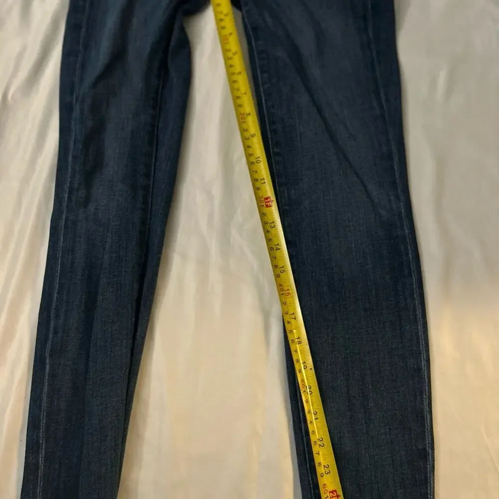 J. Crew Toothpick Raw Hem Ankle Jean 24 Denim Casual Classic Normcore Bohemian